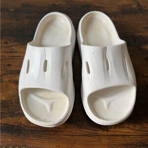 Hoka White Slide Sandals